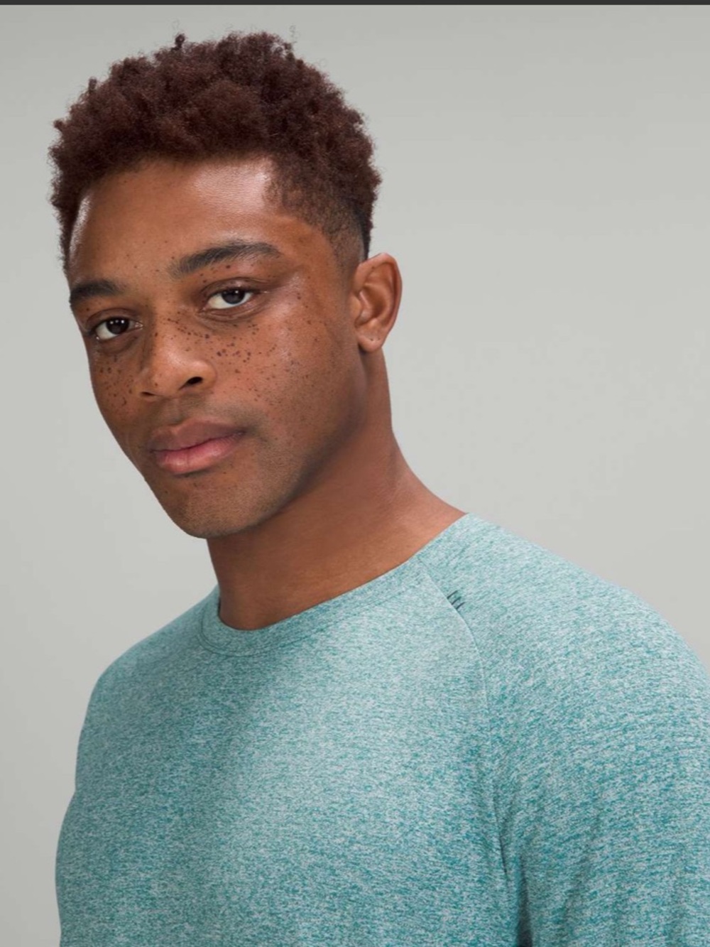 Lululemon Men’s Long Sleeve Crew Neck Shirt Heathered Blue XL